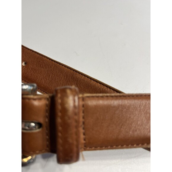 Vintage Coach British Tan Leather Belt 34 Made in the USA - Picture 2 of 16